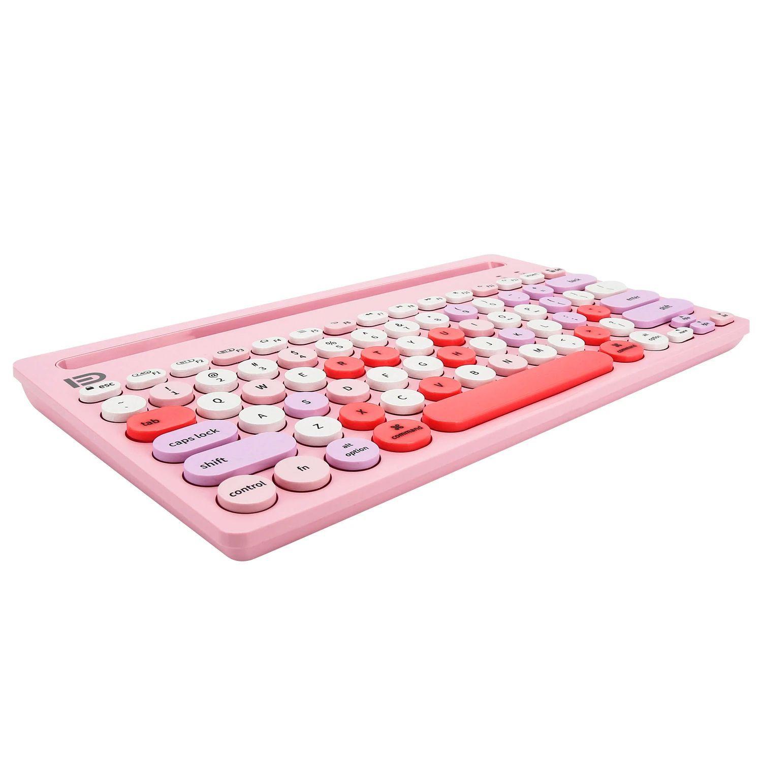 Teclado Bluetooth Retro formato español con letra ¨Ñ¨-4