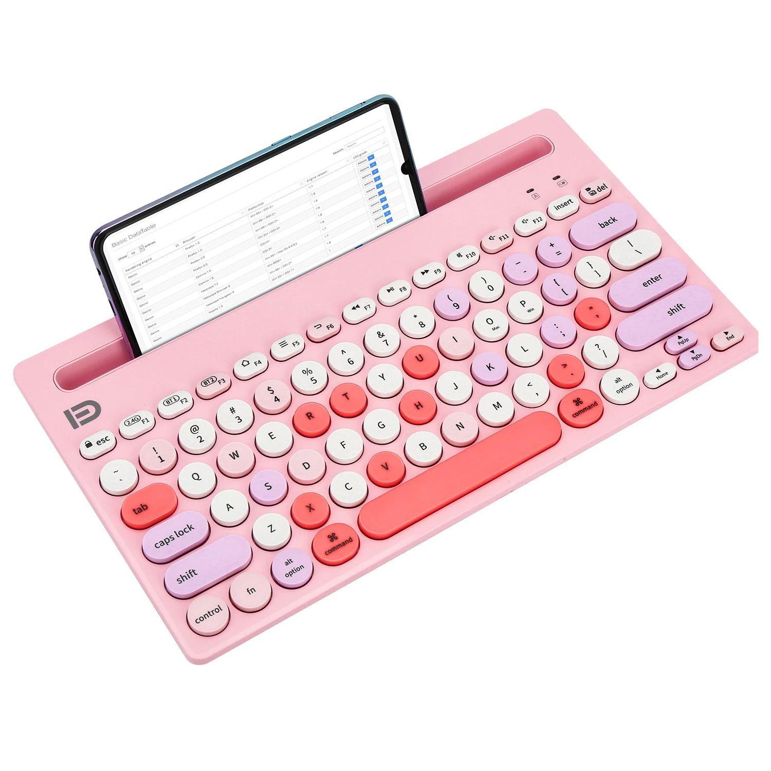 Teclado Bluetooth Retro formato español con letra ¨Ñ¨-6