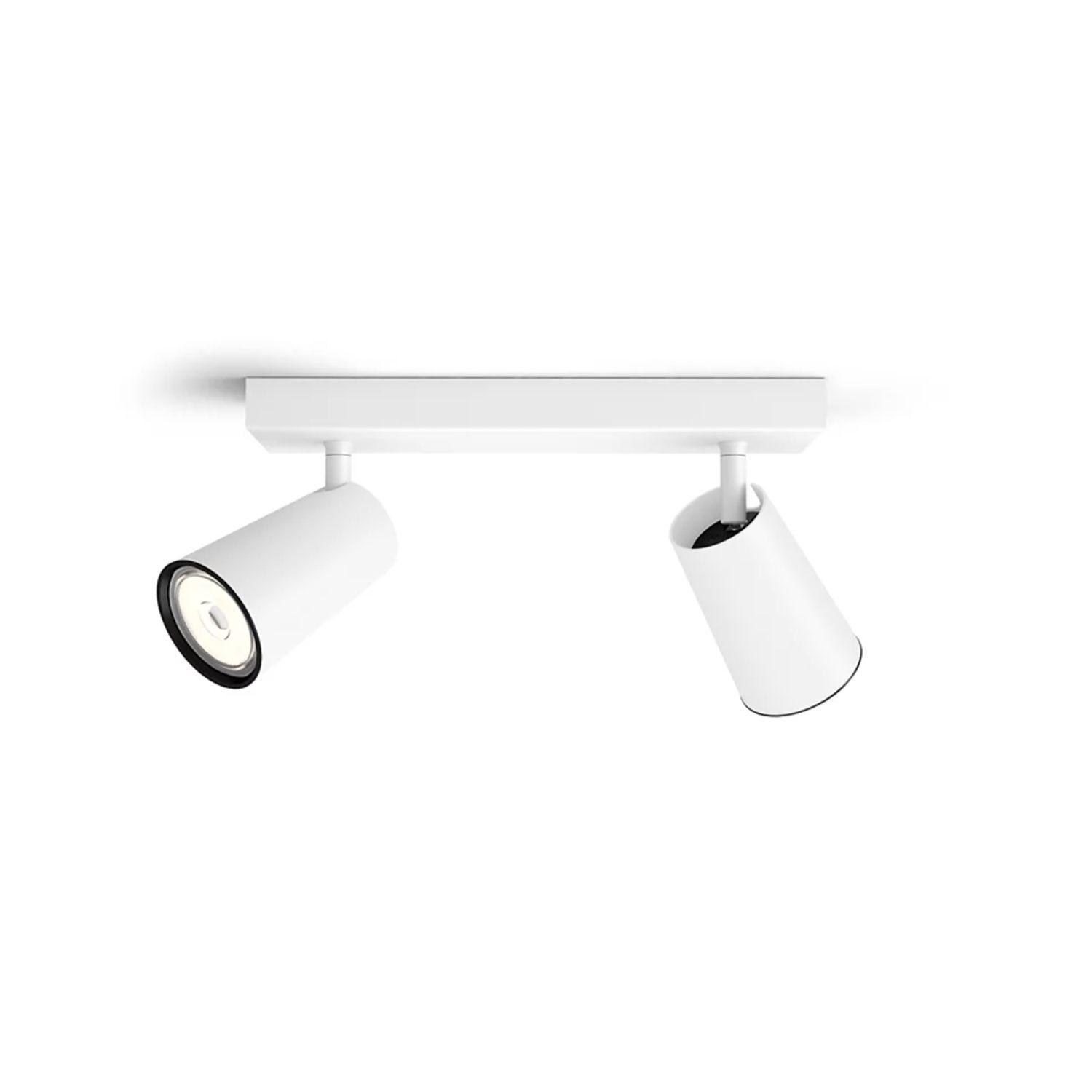 Foco Philips Pasley Spotlight Blanco x2 GU10 Ampolletas Cálido-0