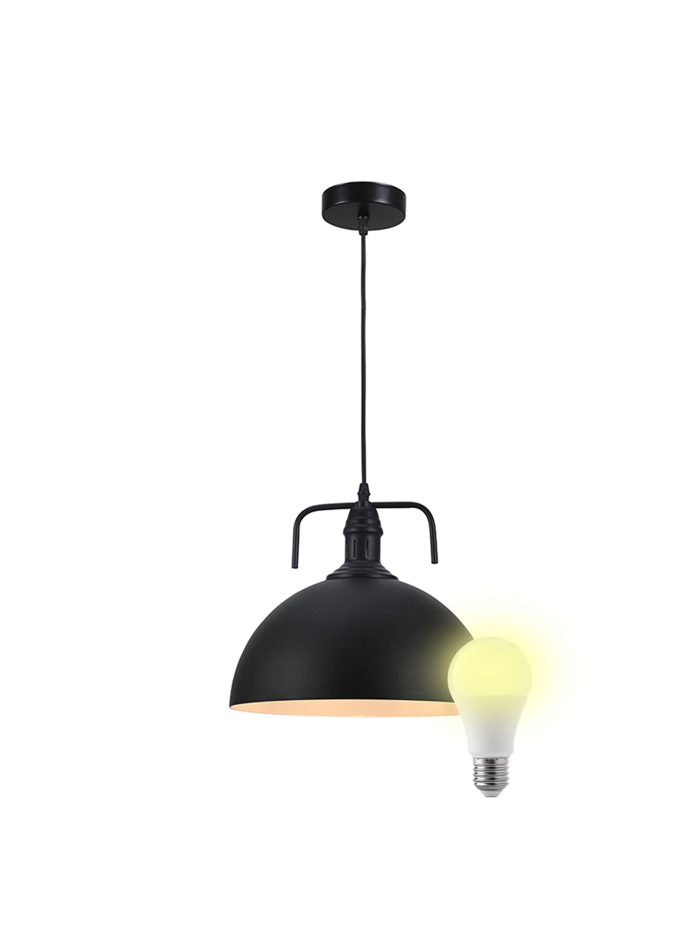 Lámpara LED Industrial Nórdica Negra Incluye Ampolleta -0