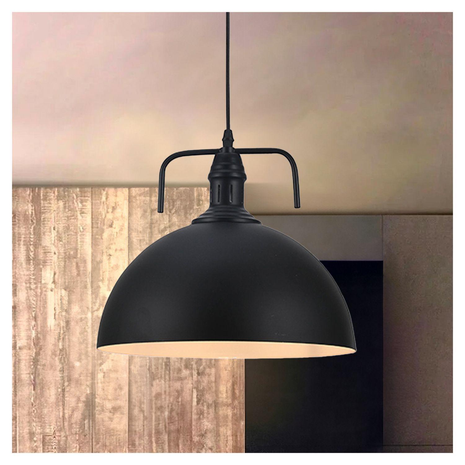 Lámpara LED Industrial Nórdica Negra Incluye Ampolleta -2