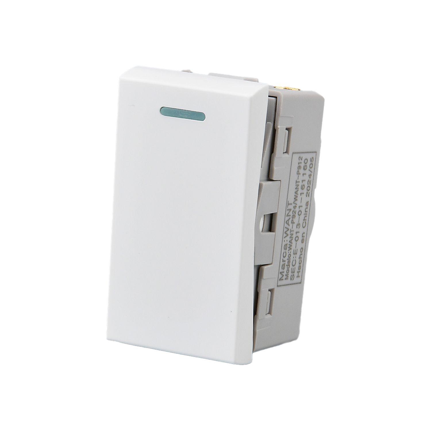Pack 20 Módulo Interruptor Metálico 9/24 250V - Blanco-1