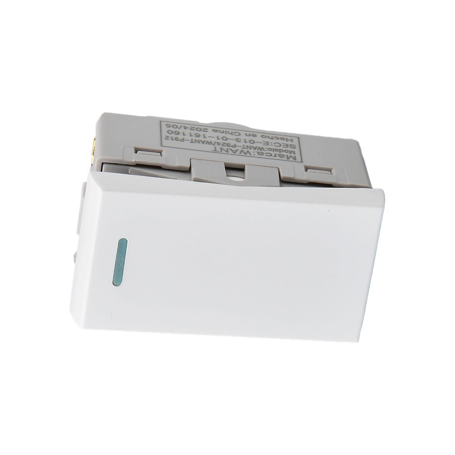 Pack 20 Módulo Interruptor Metálico 9/24 250V - Blanco-3