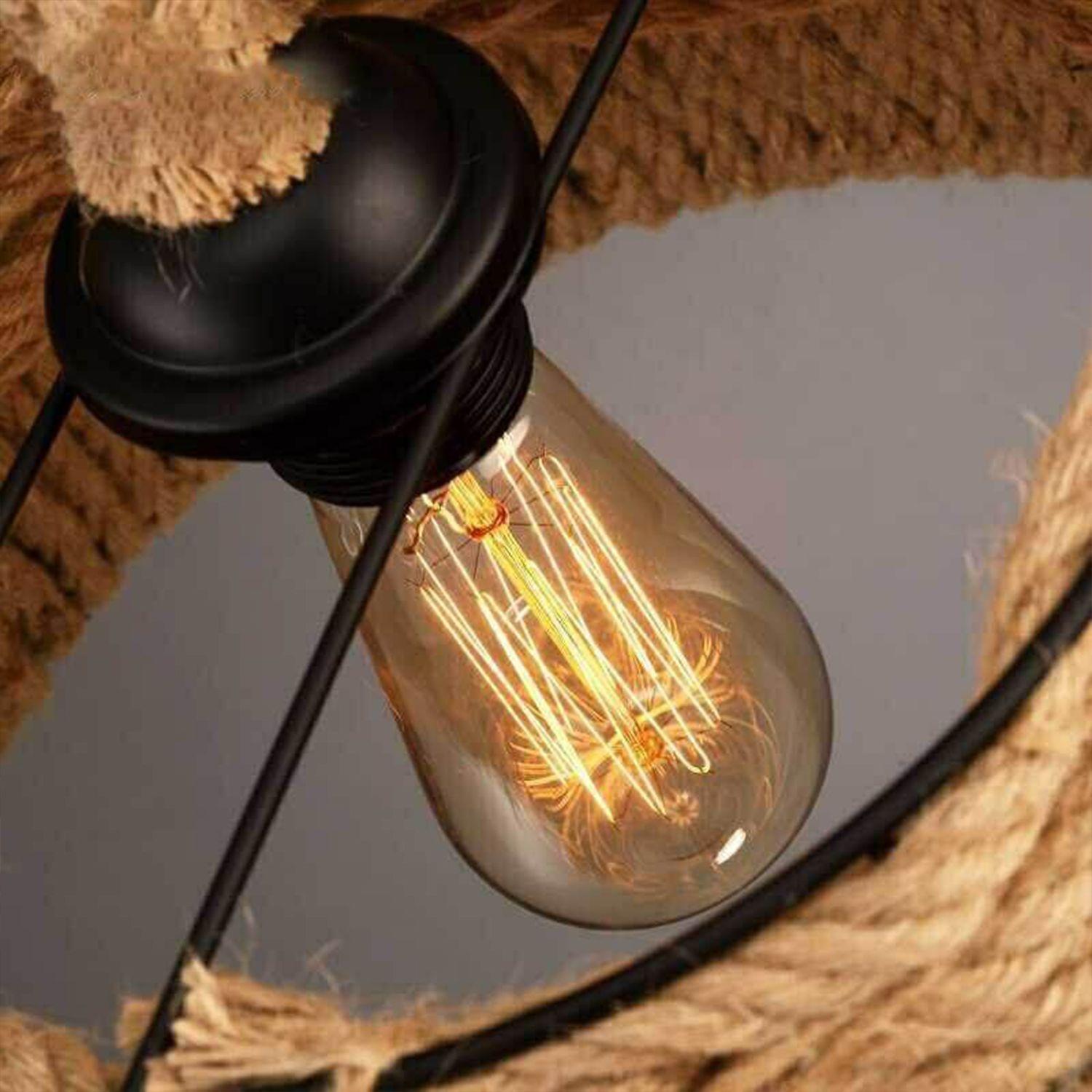 Lámpara Colgante E-27 Estilo Boho Incluye Ampolleta Cálida-4