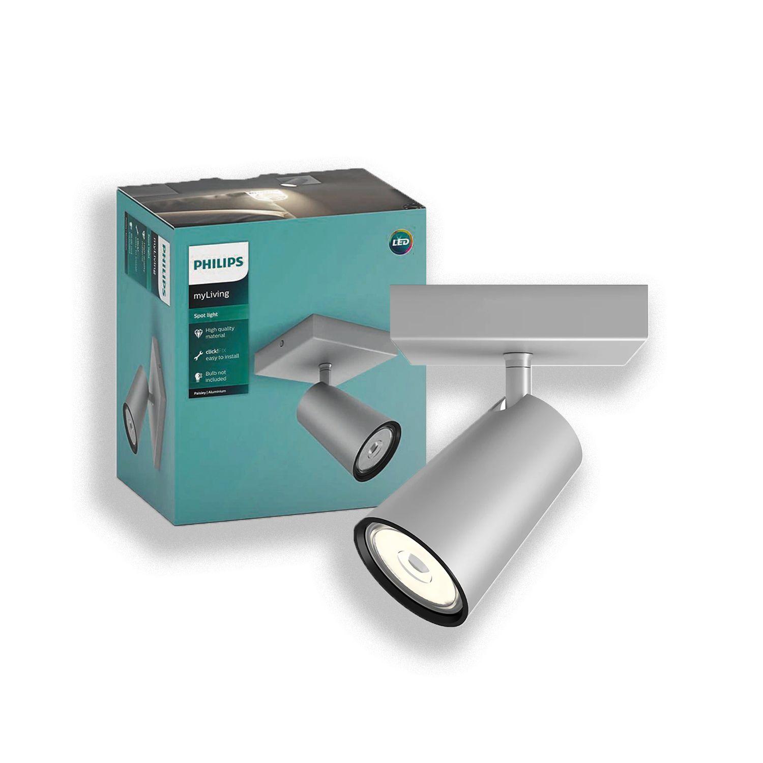 Foco Philips Pasley Spotlight Gris x1 GU10 Ampolleta Cálida-2