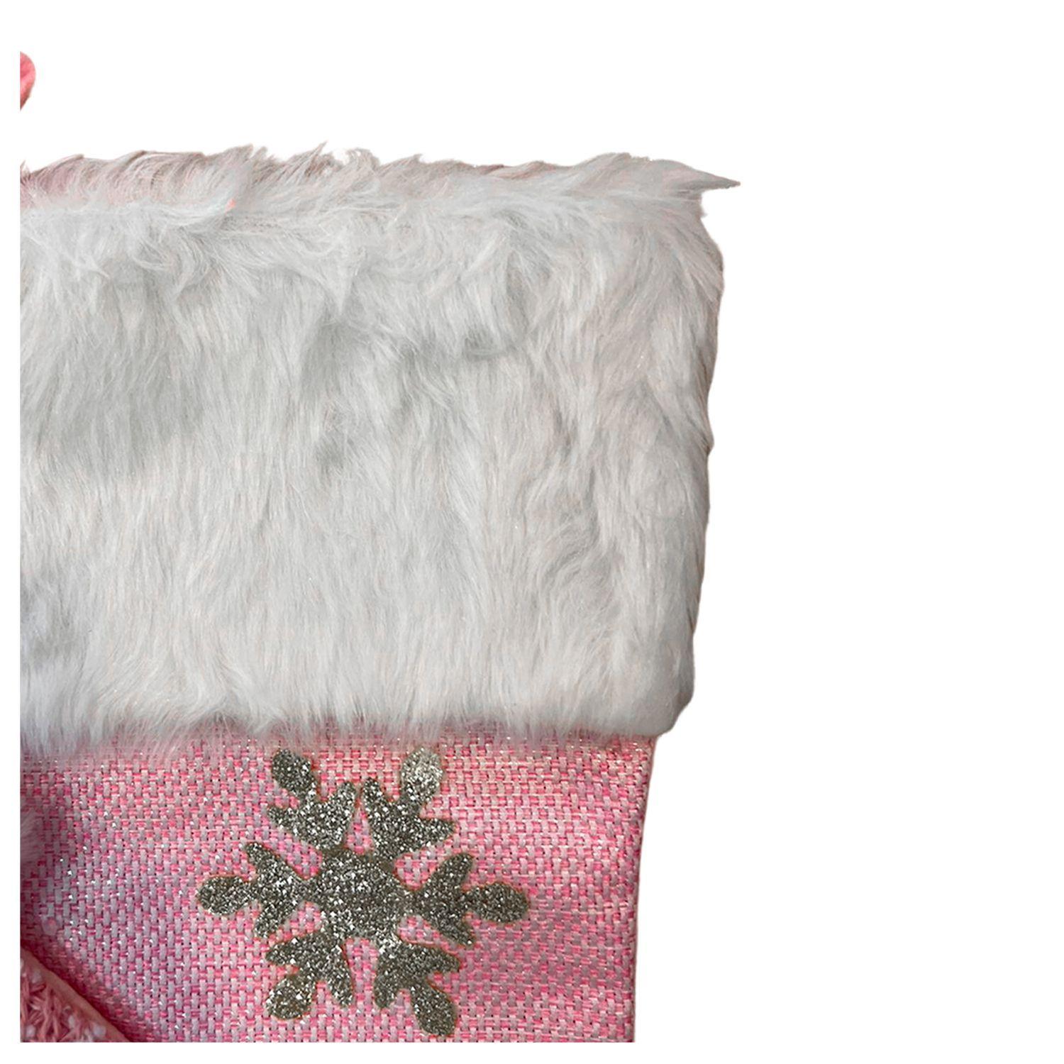 Bota Decorativa Navideña Rosada 43 cms-3