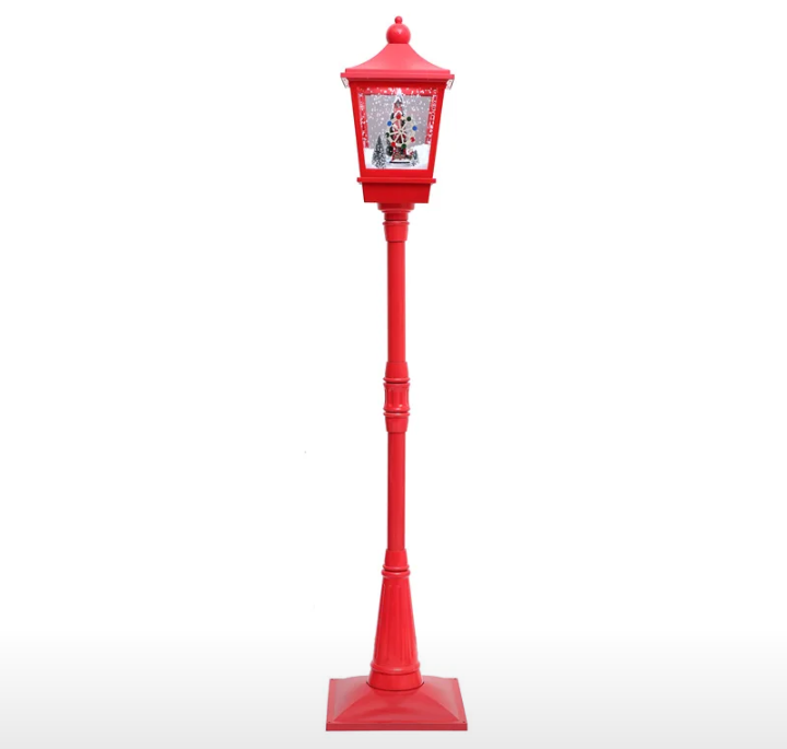 Faro de Navidad 150 cm Nieve y Música Letrero-1
