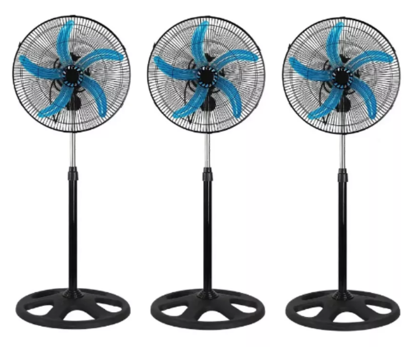Set 3 Ventiladores 18 Pulgadas 3 Posiciones 5 Aspas Metálicas -2