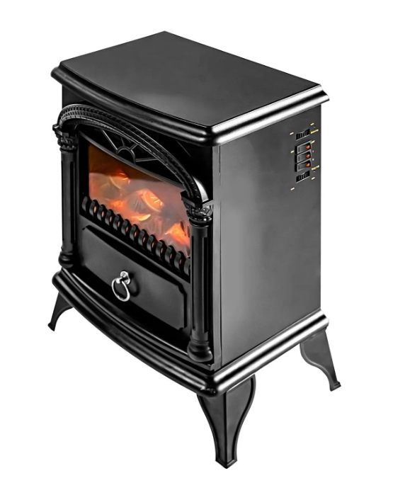 Chimenea Eléctrica Vintage Regulable Efecto Llama Real 3 D-2