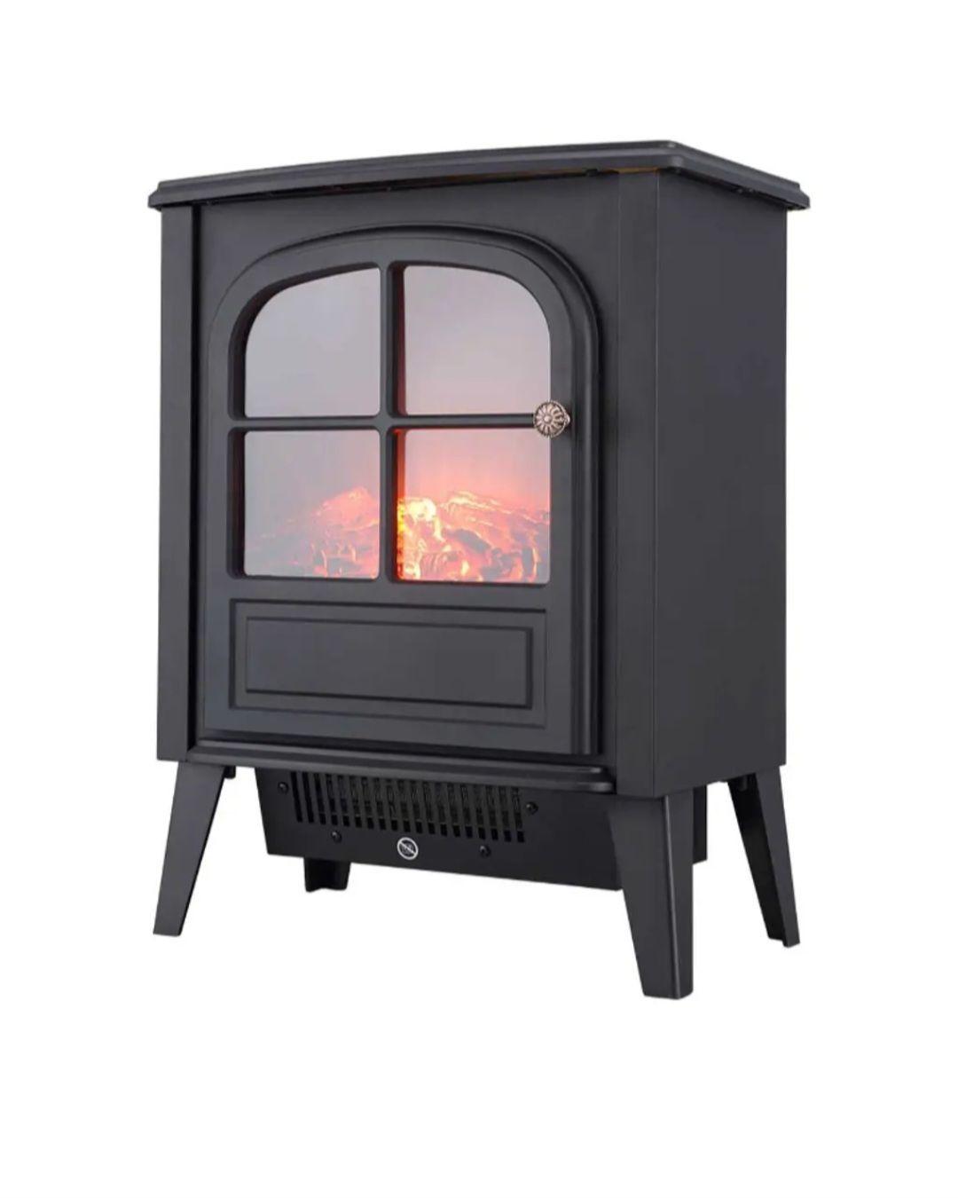 Chimenea Eléctrica Vintage Regulable Efecto Llama Real 3 D-2