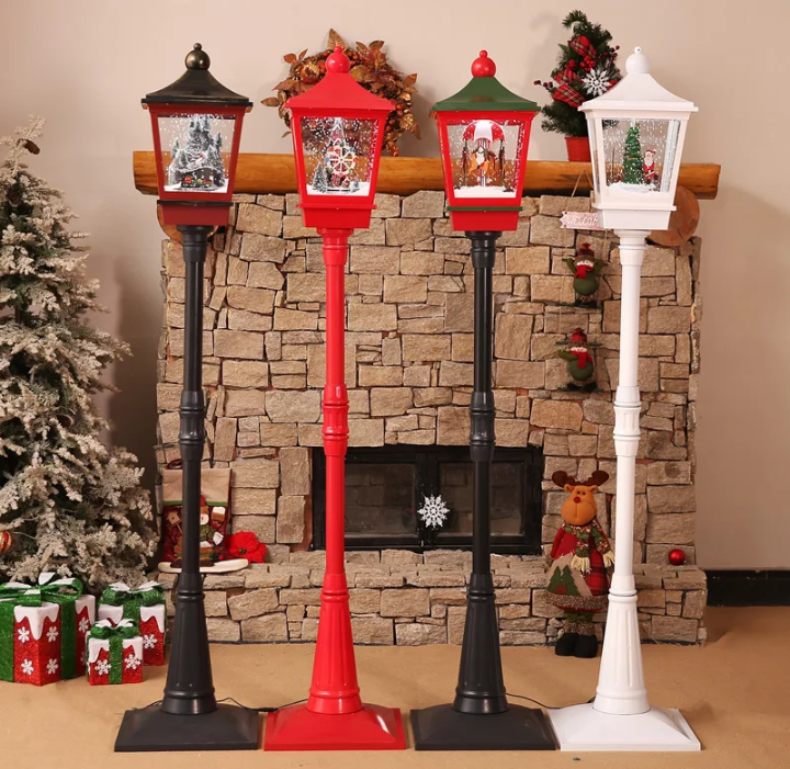 Faro de Navidad 190 cm Musical con Nieve-2