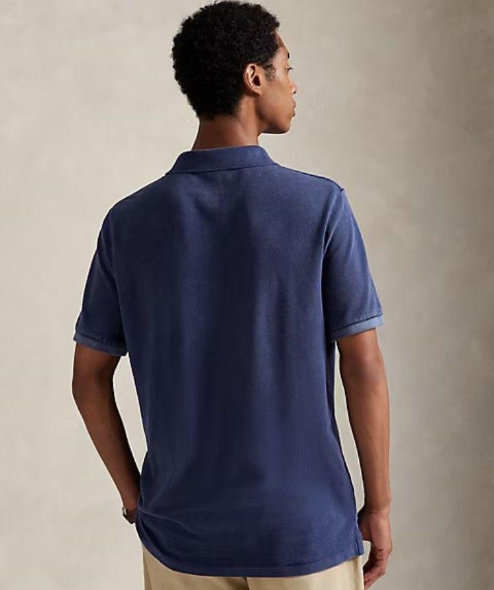 Polera Polo Ralph Lauren Custom Fit Pique Azul Cobalto Talla M-3