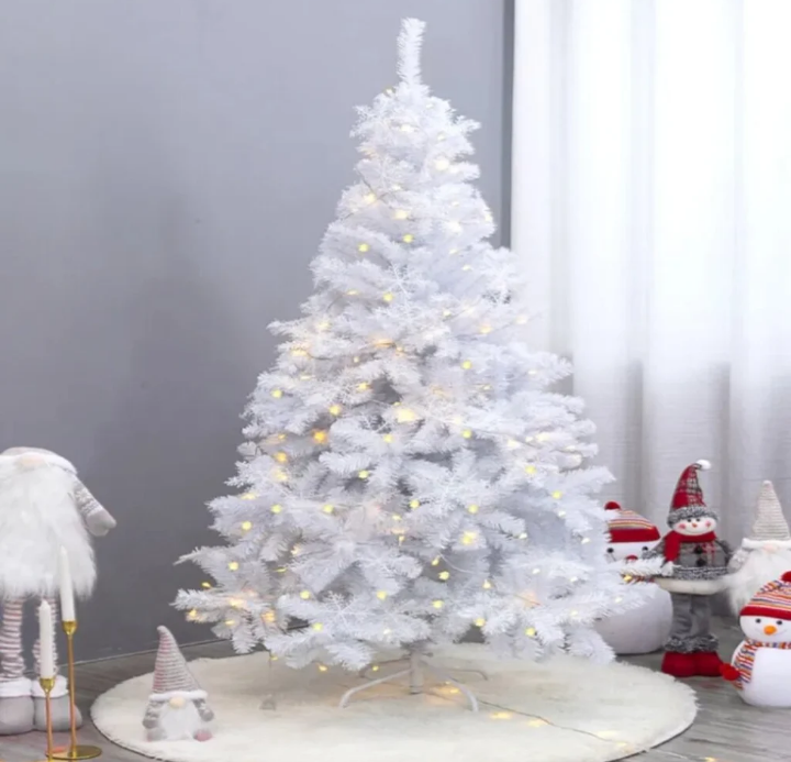 Arbol de Navidad 180 CM con Luces Led Colores Canadá Blanco-1