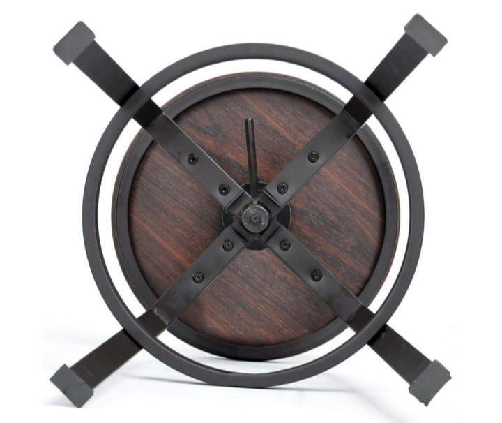 Pack Taburetes Bar Industrial Vintage Metal Madera-2