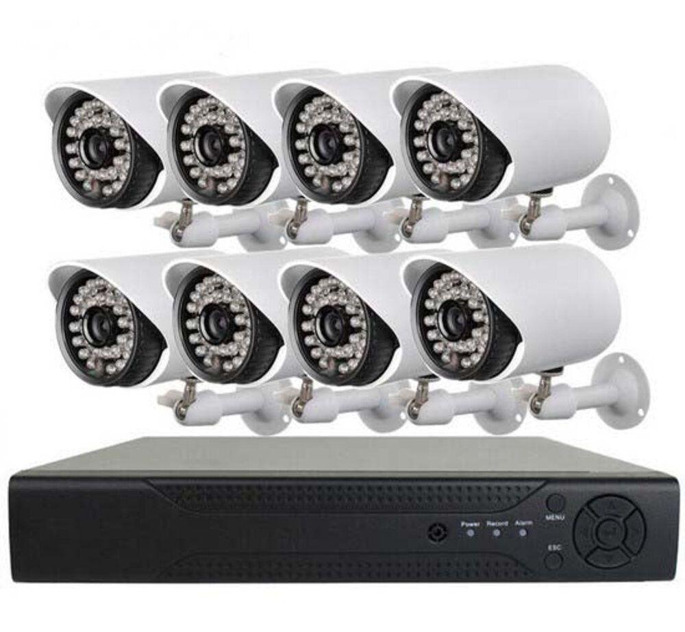 Kit Cctv Sistema de Seguridad 8 Cámaras  2 MP + Disco Duro 1 Terabyte Full HD 1080 P -1