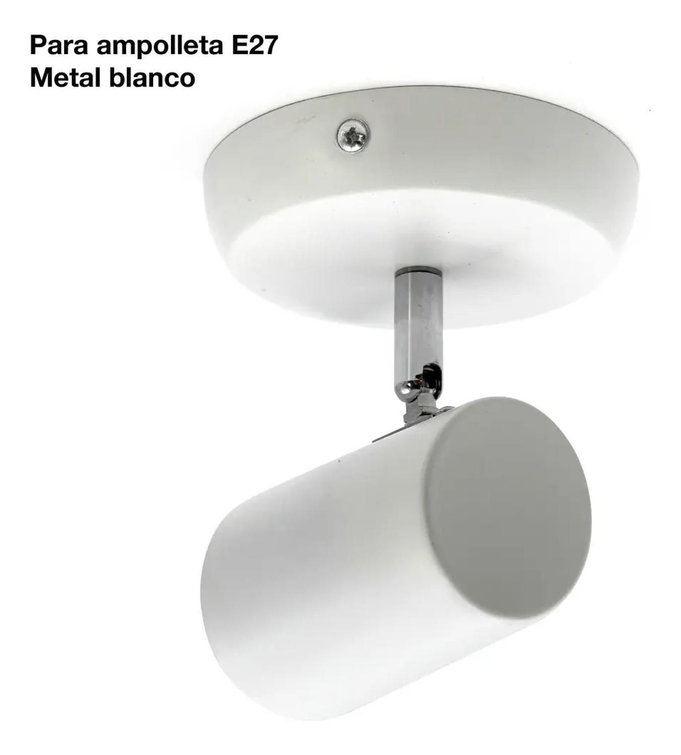 Foco Apliqué Led Cielo Blanco Metal E27 (sin Ampolleta) Blanco-1