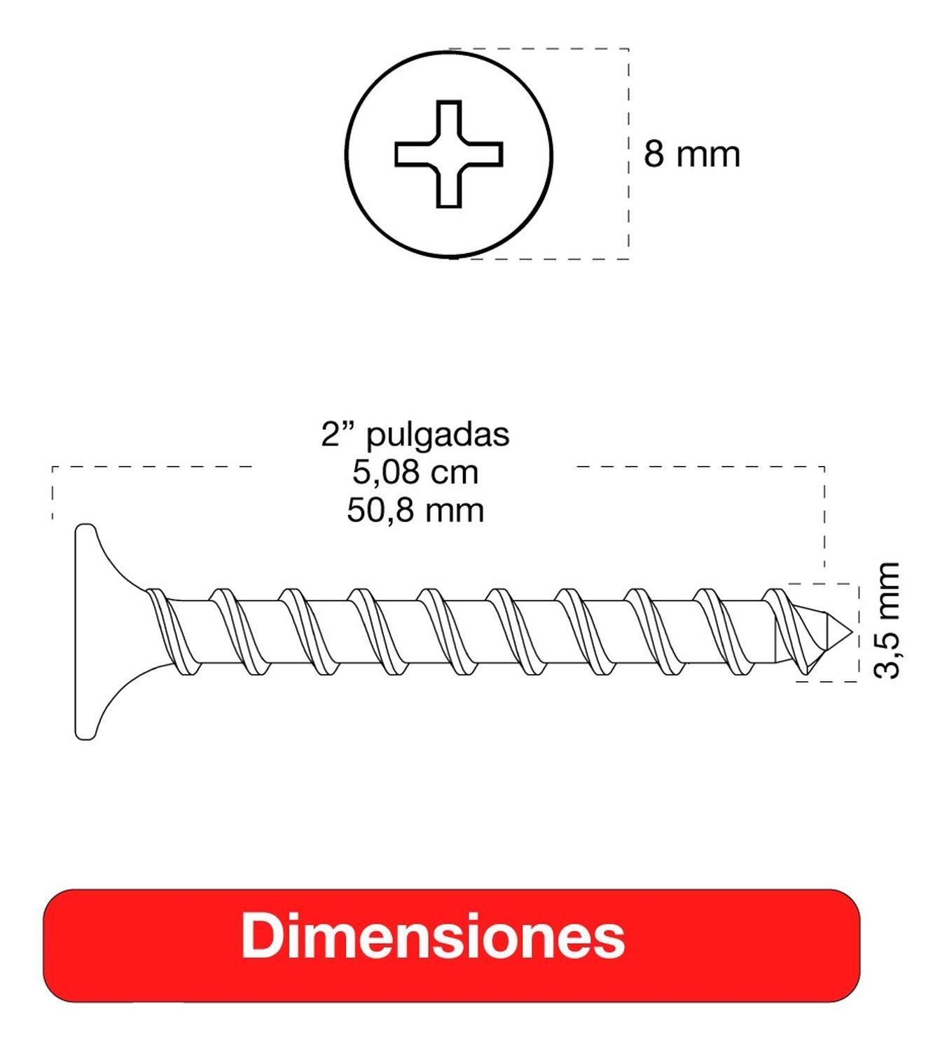 4 Cajas Tornillo Volcanita Wisefix P/fina Zincado 6x2 2000u-3