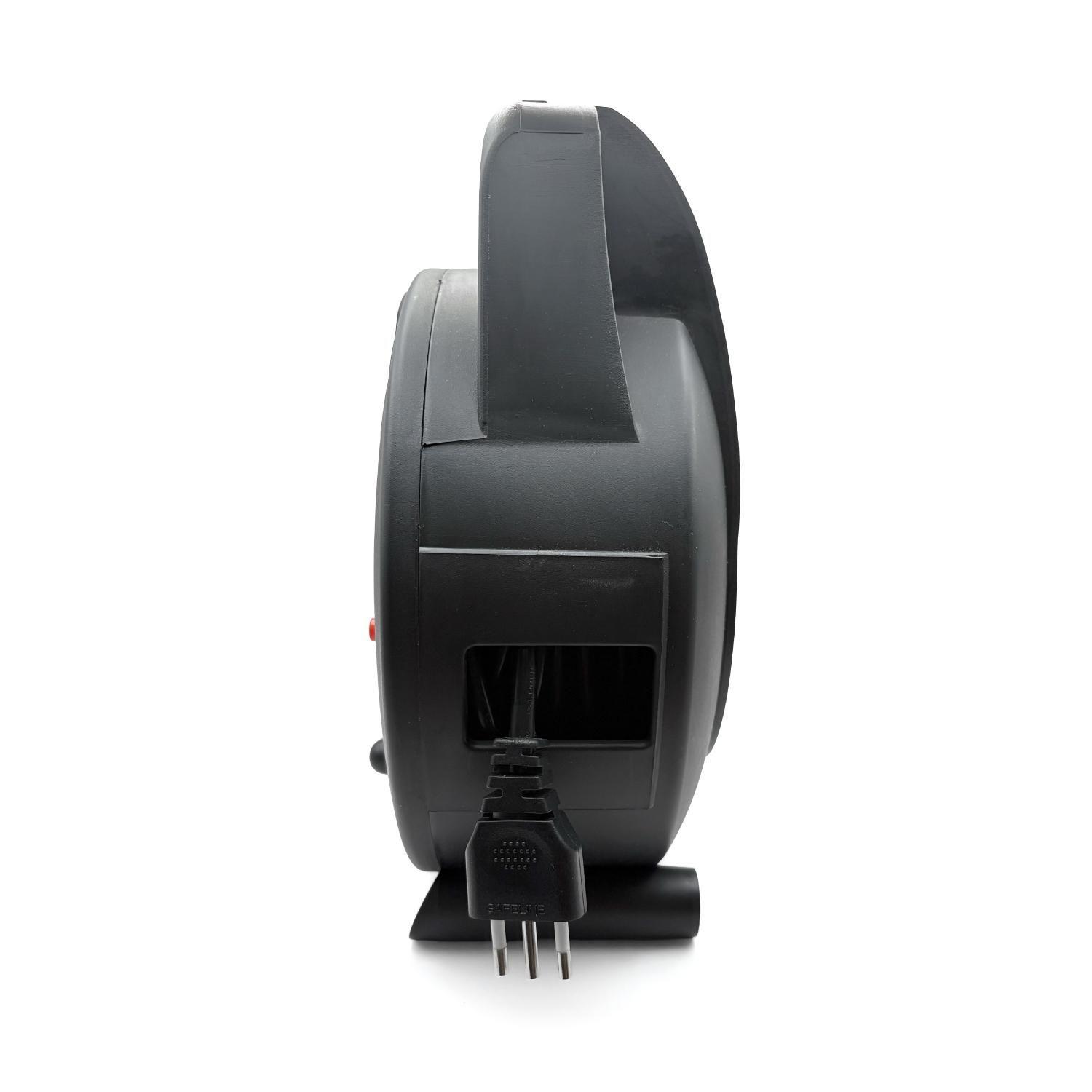Carrete alargador portátil 20M DRL 3 enchufe+schuko+USB+USBC 10/16A-4