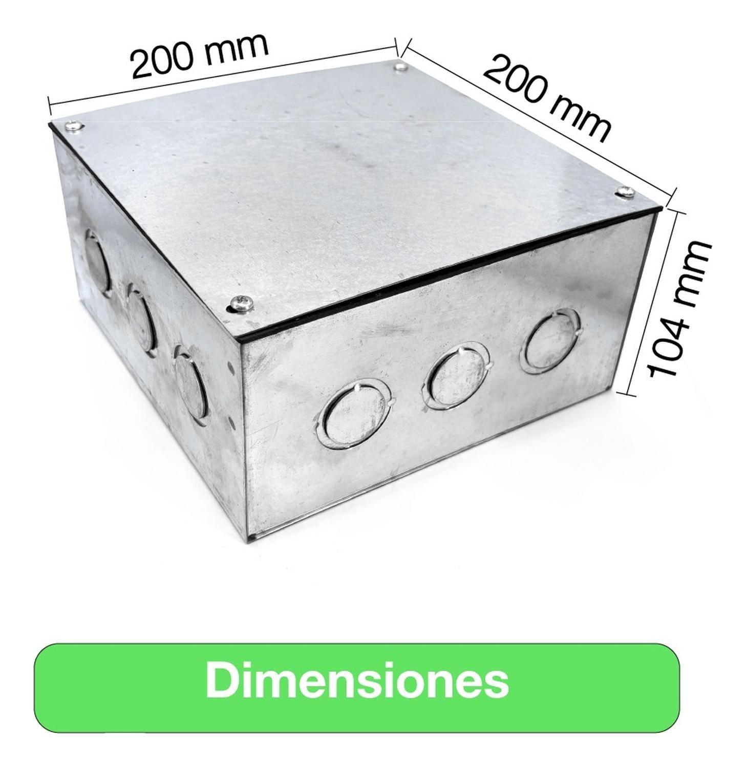Caja Estanca Metálica Pre-galvanizada C/sello 200x200x100mm Galvanizada-4