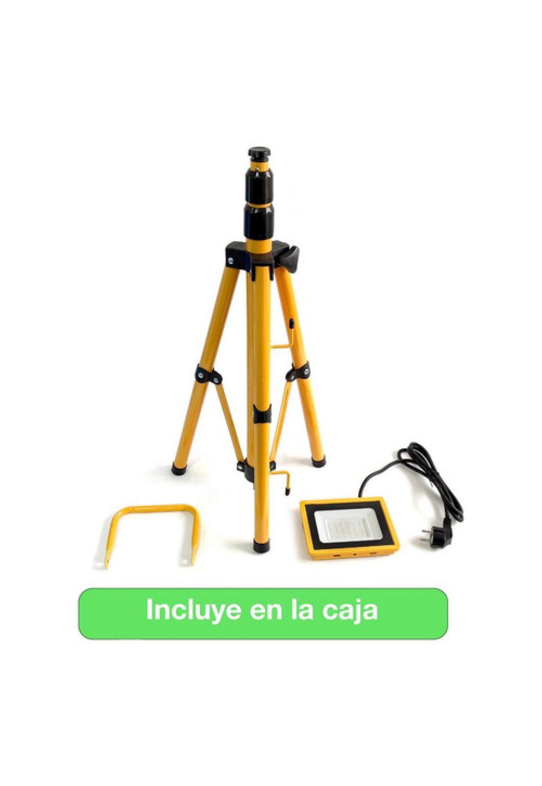 Proyector Led Con Trípode 1x30w Ip65 Luz Fría Certificado Amarillo Blanco Frío-2