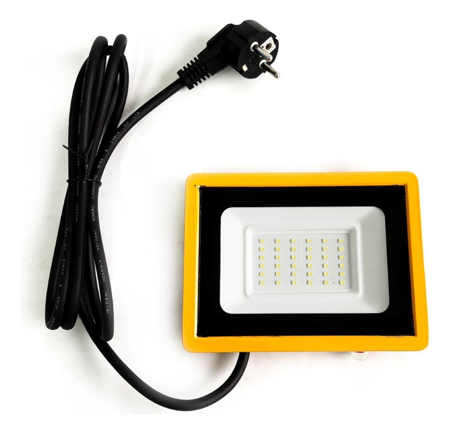 Proyector Led Con Trípode 1x30w Ip65 Luz Fría Certificado Amarillo Blanco Frío-5