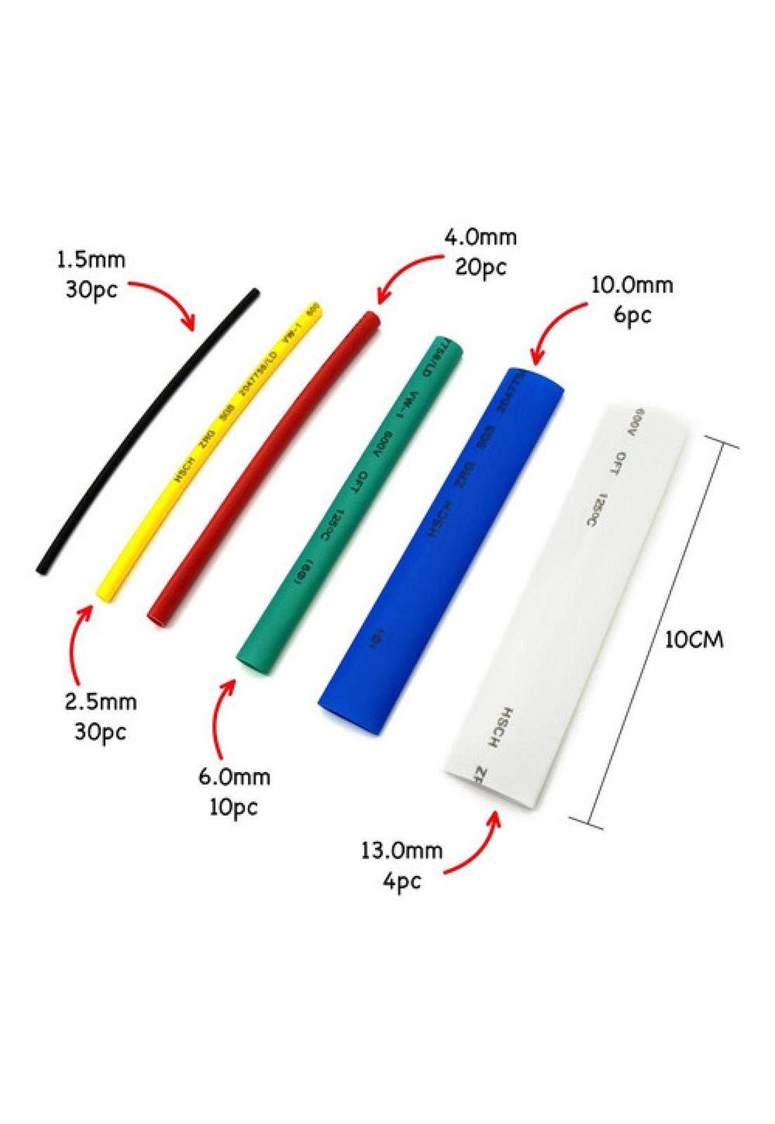 Kit De Mangas Termocontraibles 100 Unidades Colores/negra-2