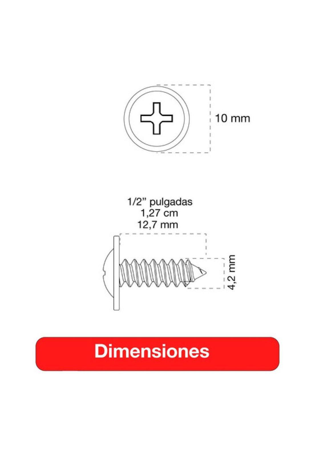 2 Cajas de Tornillo Lenteja Wisefix P/fina Zincado 8x1/2 2000-3