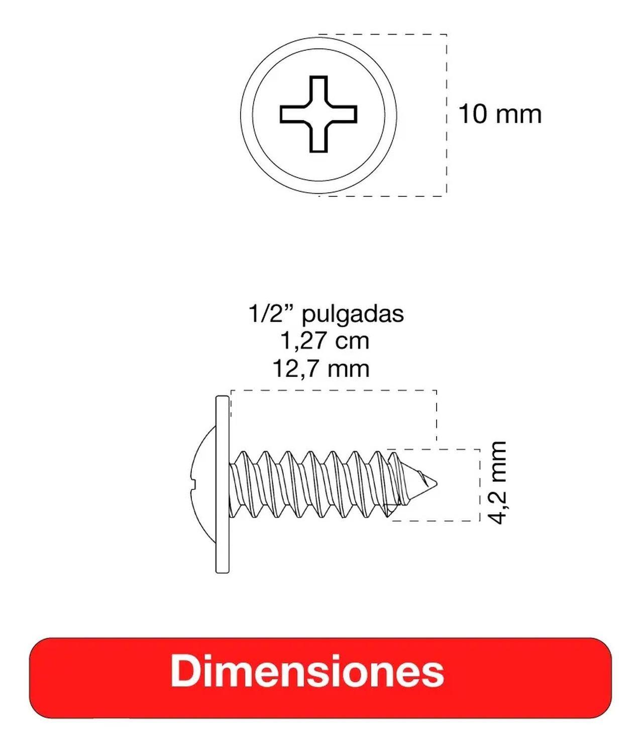 2 Cajas Tornillo Lenteja Wisefix P/fina Zincado 8x1/2 2000u-3