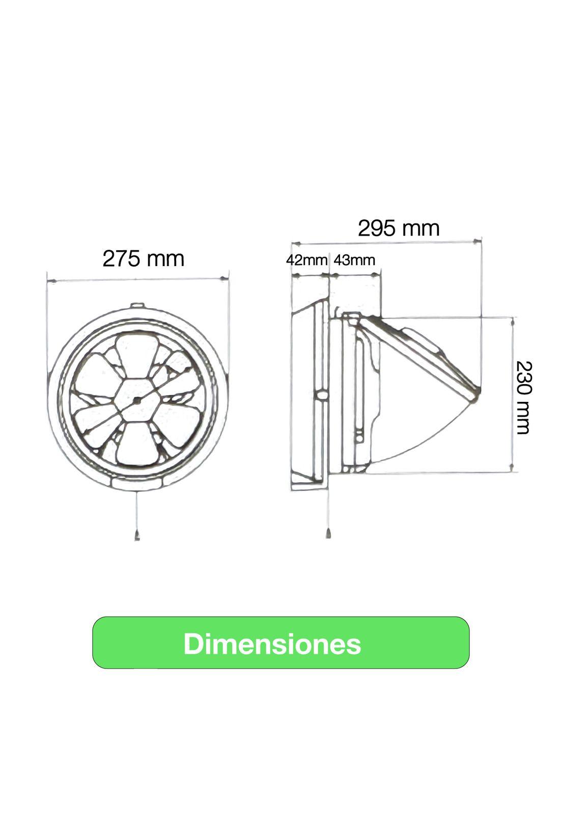Extractor De Aire 8 Pulgadas Drl Redondo Baño Cocina Sec Blanco-6