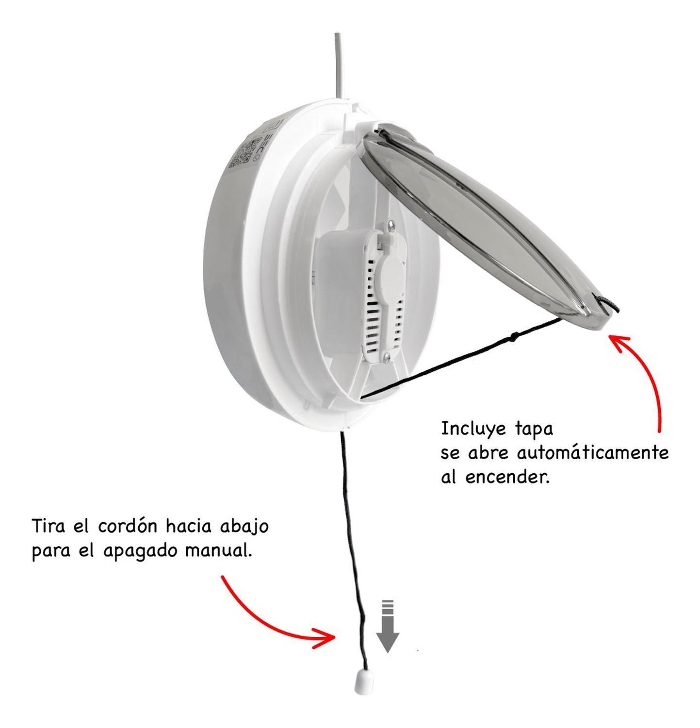 Extractor De Aire 8 Pulgadas Drl Redondo Baño Cocina Sec Blanco-6