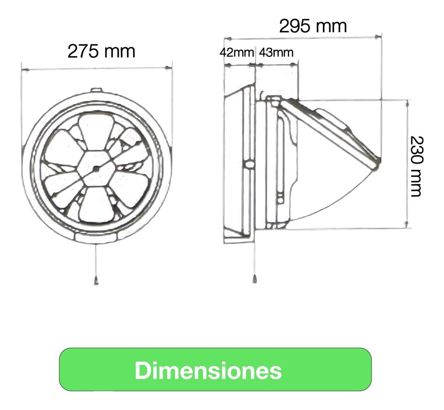 Extractor De Aire 8 Pulgadas Drl Redondo Baño Cocina Sec Blanco-7