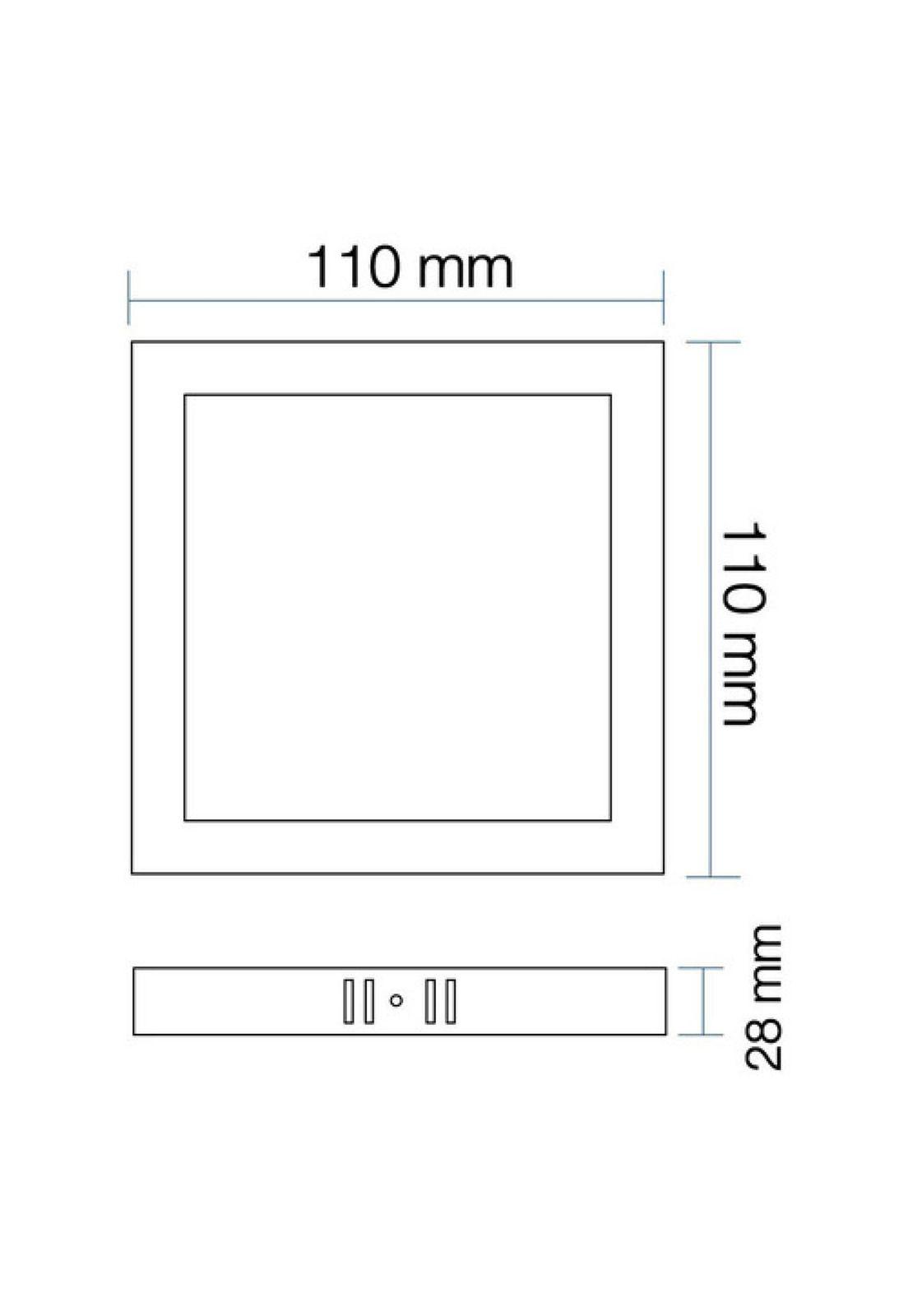 Pack 6 Panel Led Foco Plafón Sobrepuesto Cuadrado 6w Fría Blanco-2