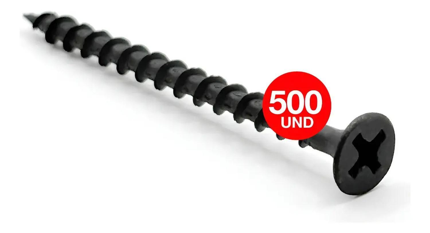 5 Cajas Tornillo Volcanita Wisefix P/fina Crs Negro 6x2 500u-0
