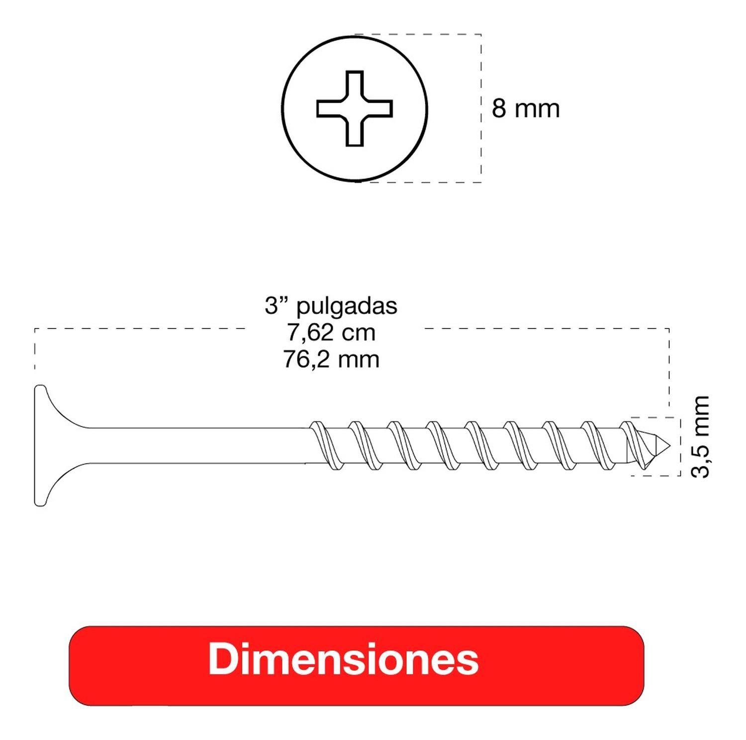 Tornillo Volcanita Wisefix P/fina Crs Zincado 8x3 300u-4