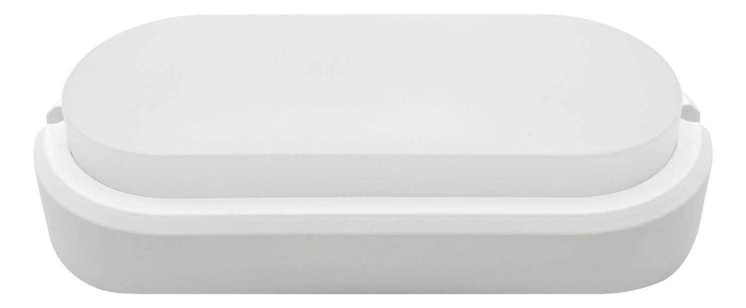 Plafón Foco Tortuga Ovalada Blanco 8w Luz Neutra 560lm Ip54-2