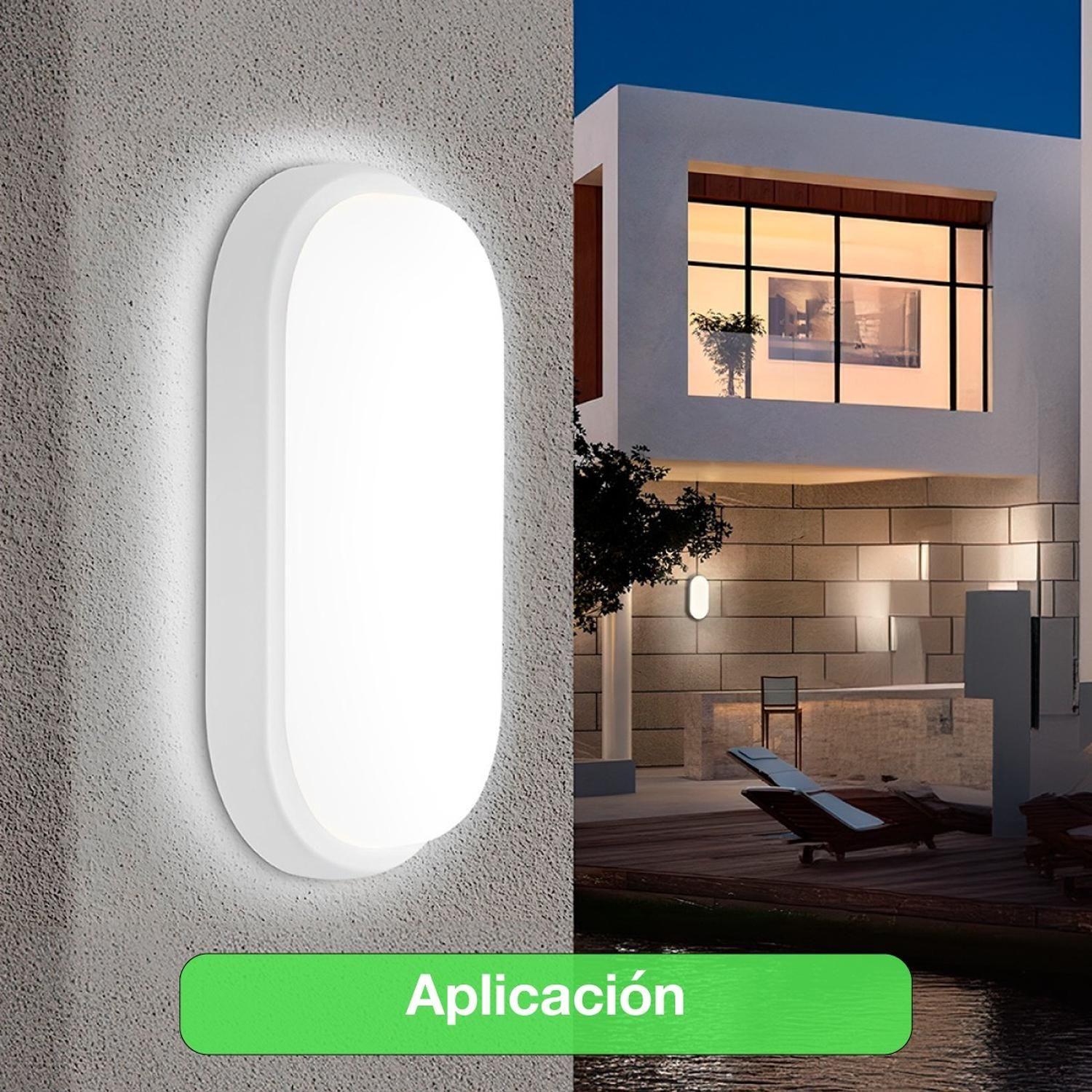 Plafón Foco Tortuga Ovalada Blanco 8w Luz Neutra 560lm Ip54-6