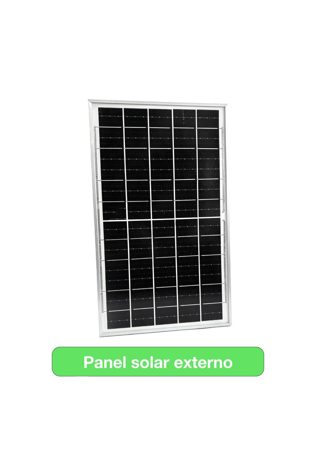 Foco Proyector Solar Led Exterior Itd 100w Fría Ip65 Sensor Gris Blanco Frío-6