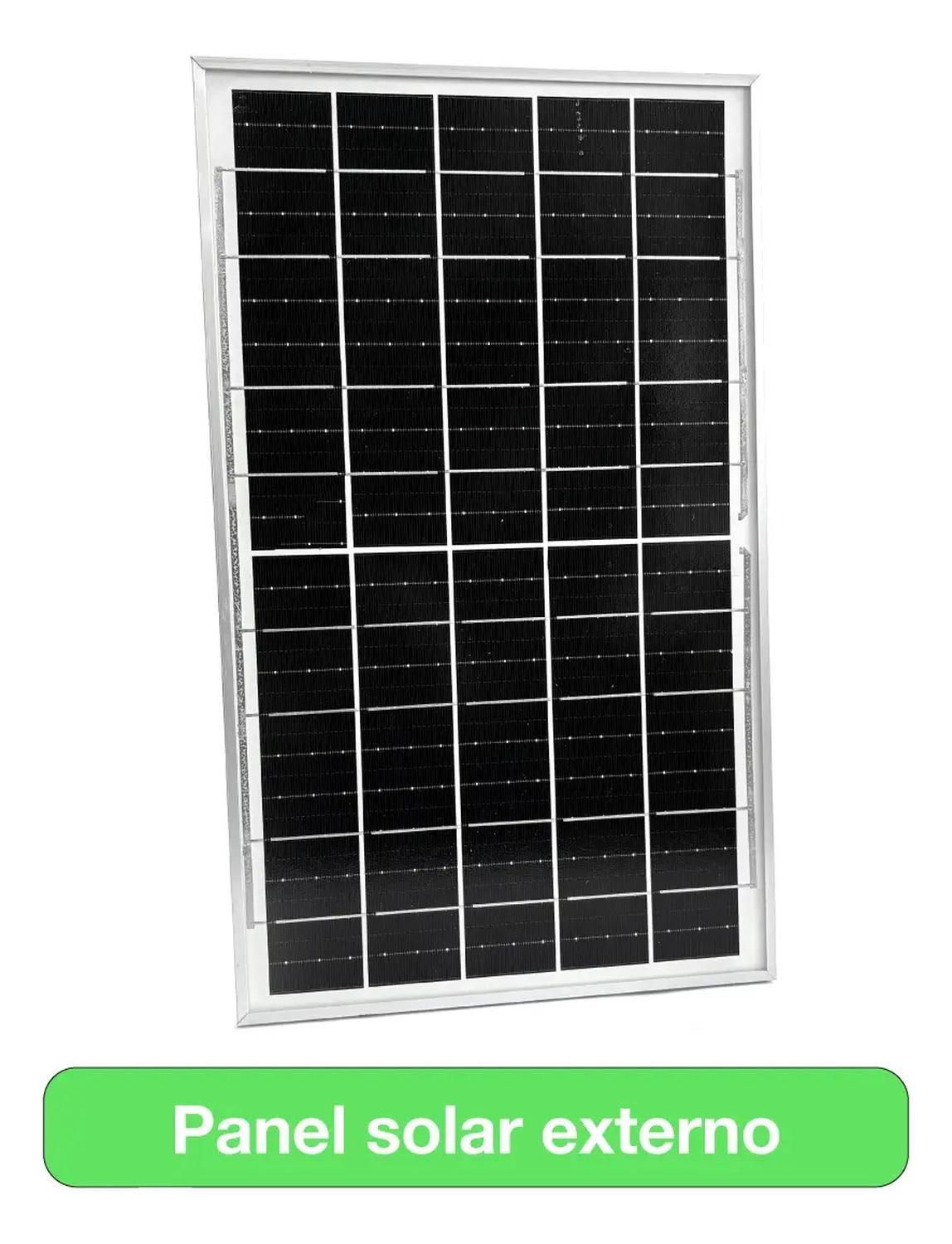 Foco Proyector Solar Led Exterior Itd 100w Fría Ip65 Sensor Gris Blanco Frío-5