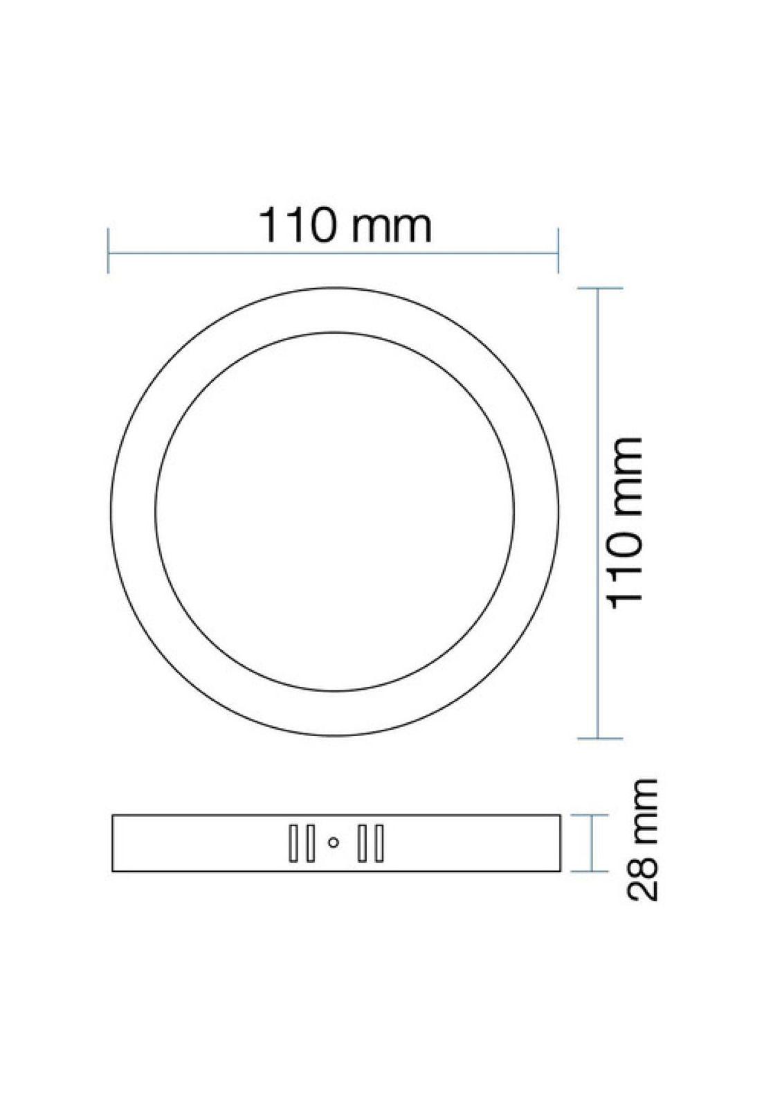 Panel Led Foco Plafón Sobrepuesto Redondo 6w 11cm Luz Fría Blanco-2