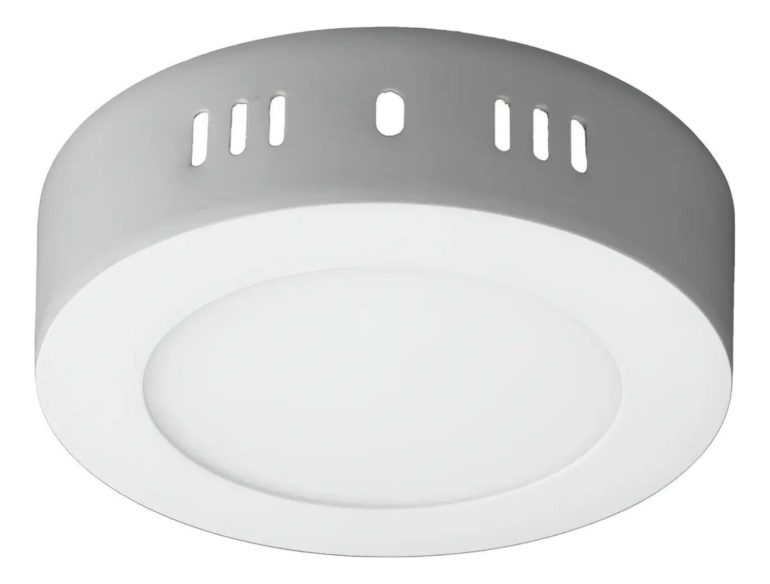 Panel Led Foco Plafón Sobrepuesto Redondo 6w 11cm Luz Fría Blanco-0