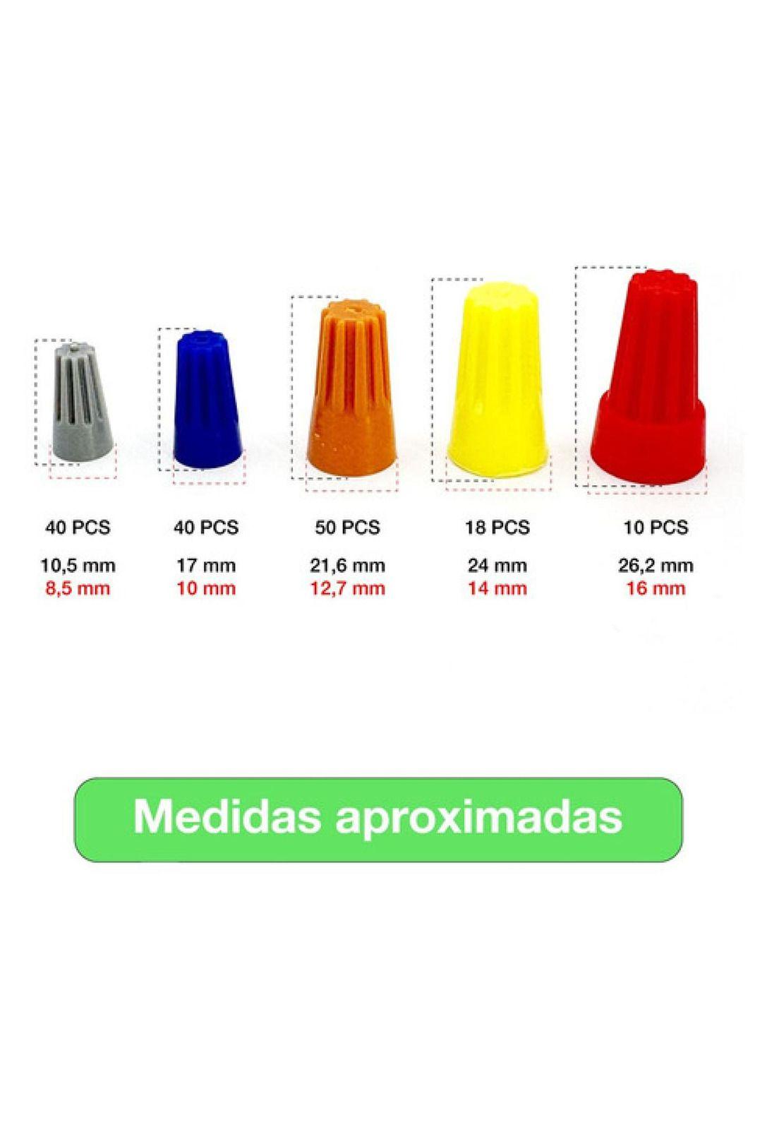 Kit Conector Plástico Cónico Para Cable 158 Pcs Aislante-2