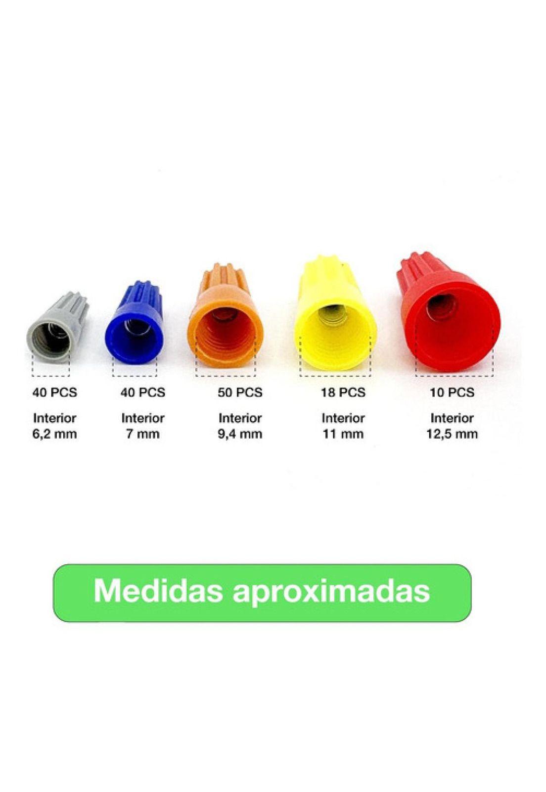 Kit Conector Plástico Cónico Para Cable 158 Pcs Aislante-3