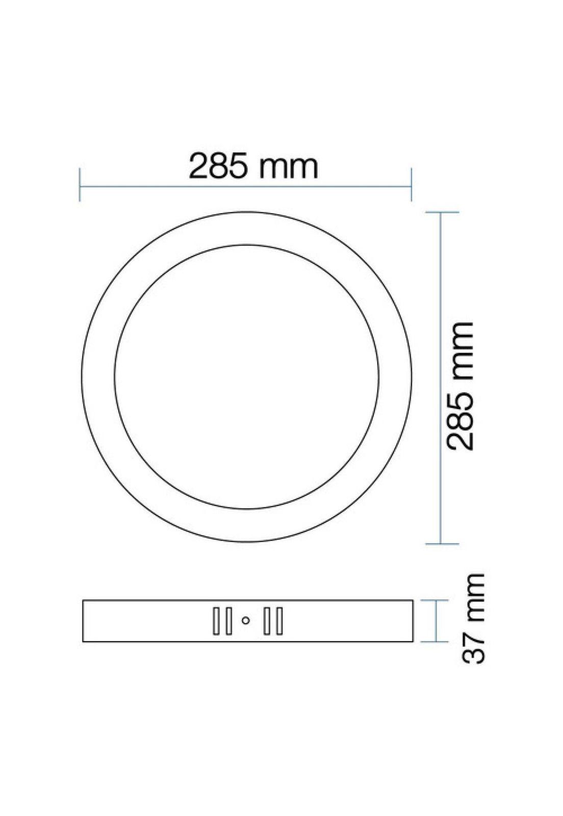 Panel Led Foco Plafón Sobrepuesto Redondo 24w 28cm Luz Fría Blanco-2