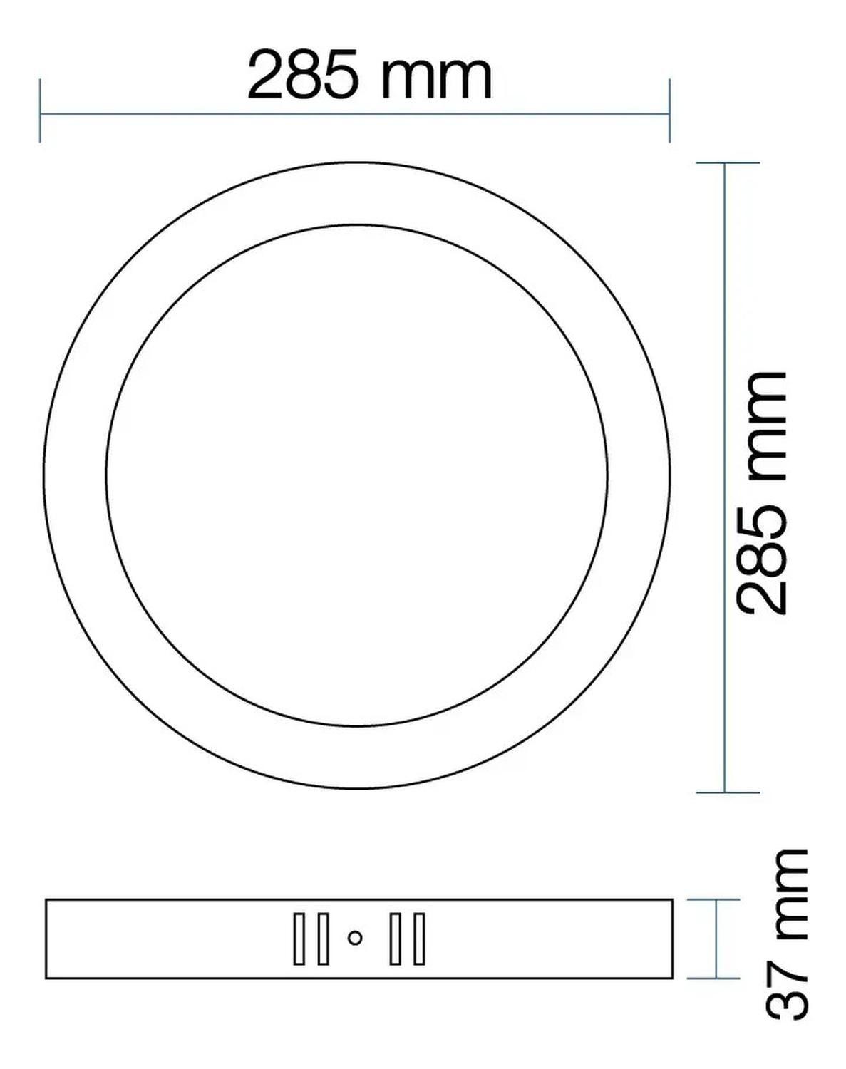 Panel Led Foco Plafón Sobrepuesto Redondo 24w 28cm Luz Fría-2