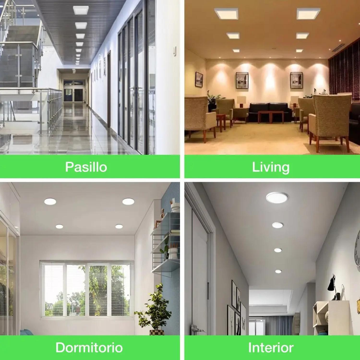 Panel Led Foco Plafón Sobrepuesto Redondo 24w 28cm Luz Fría-3