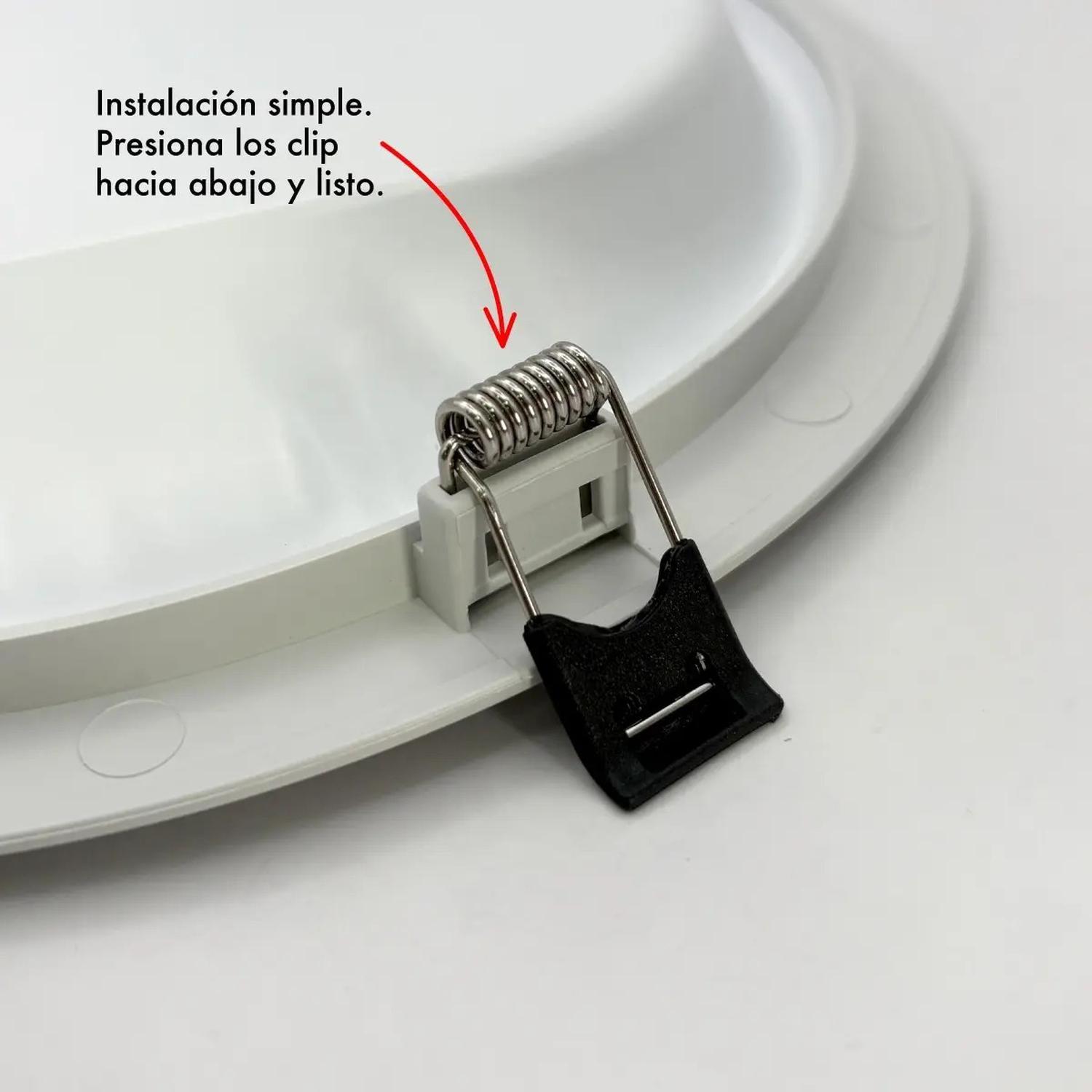 Panel Led Foco Plafón Backlight Empotrado Redondo 18w 6500k Blanco-4