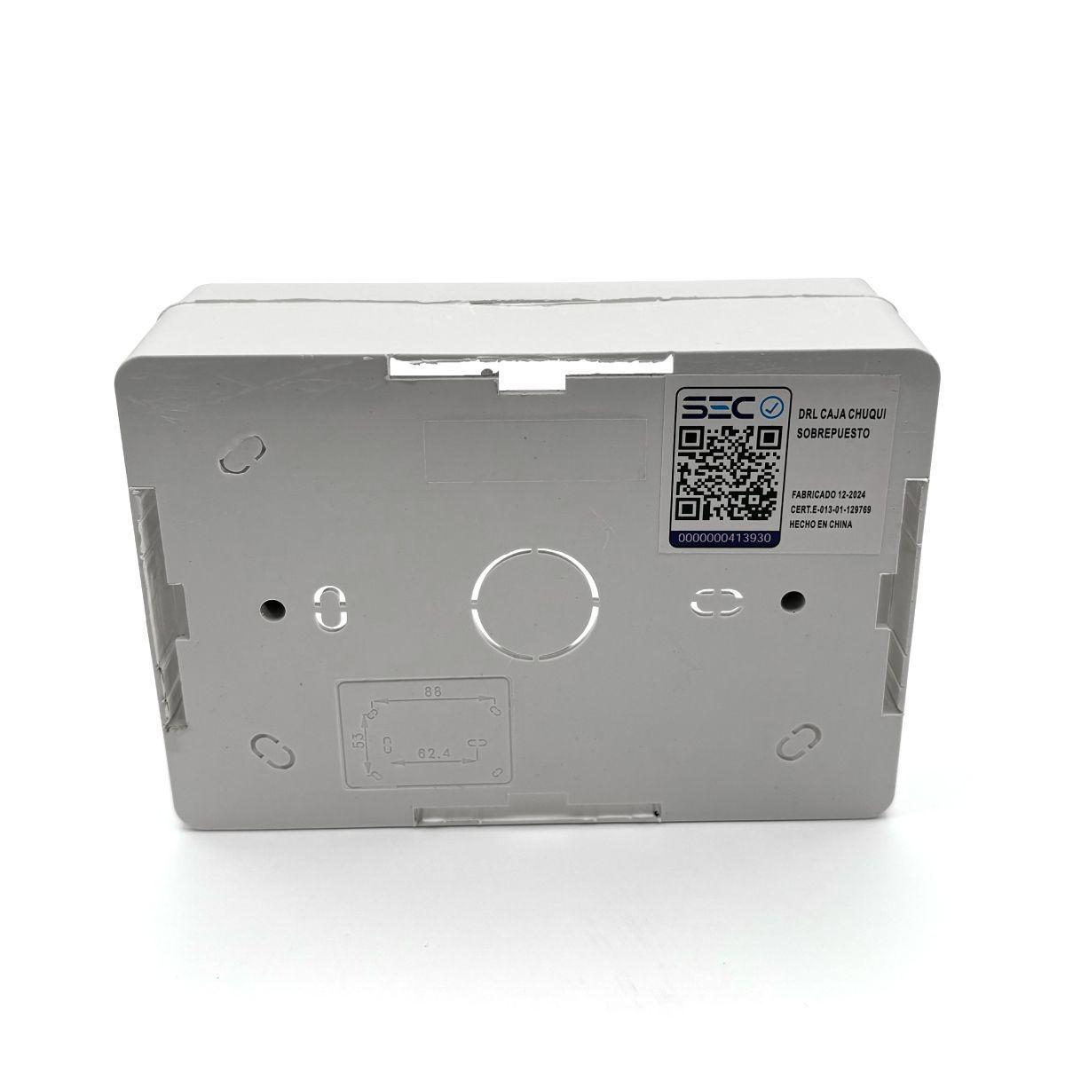 Pack 10 Caja Chuqui Sobrepuesta Pvc C/tornillos Certificada Blanco-3