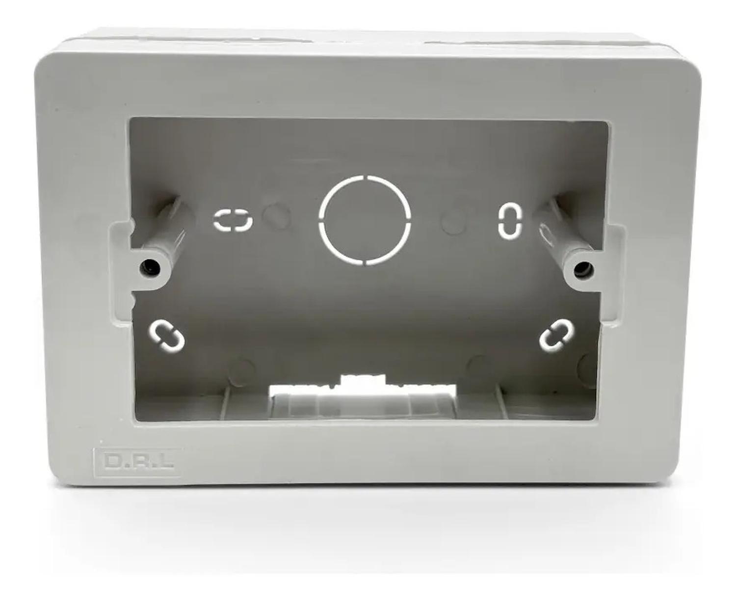 Pack 10 Caja Chuqui Sobrepuesta Pvc C/tornillos Certificada Blanco-2