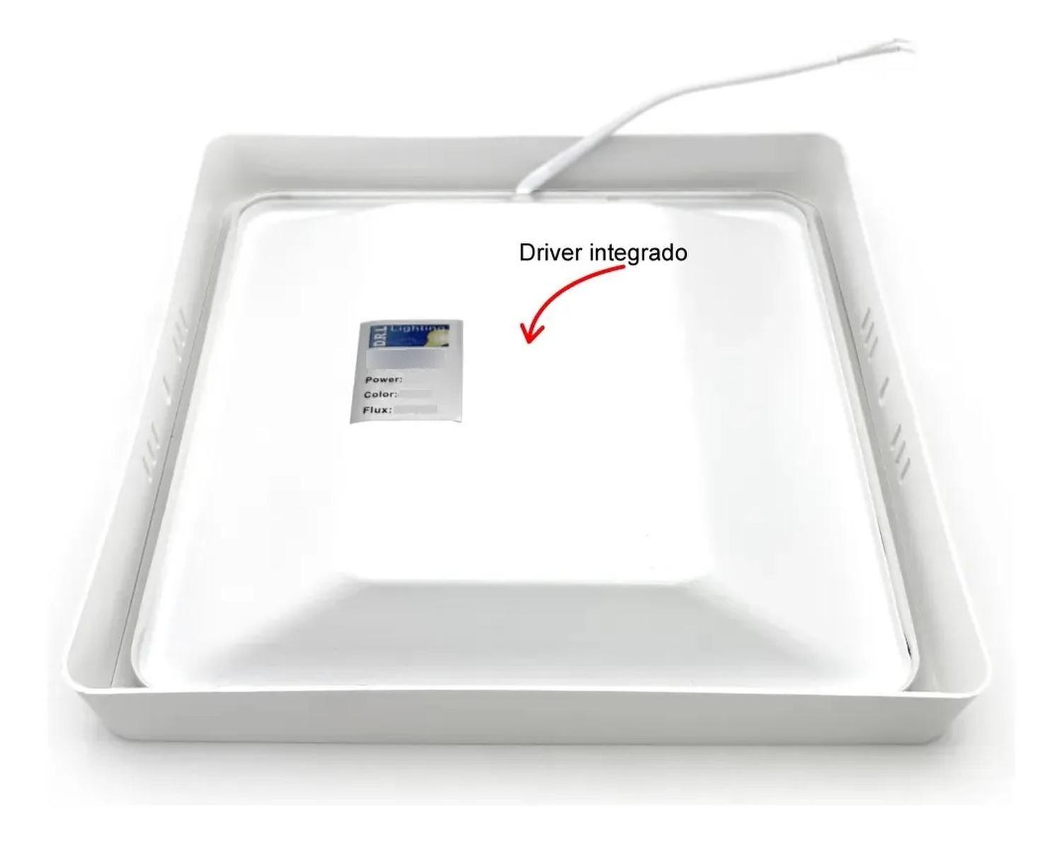 Pack 4 Panel Led Foco Plafón Backlite Sob Cuadrado 18w 4500k Blanco-4