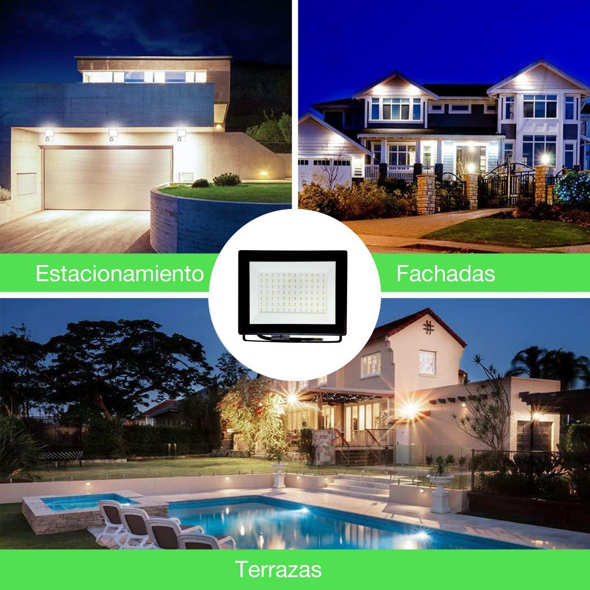 Foco Proyector Led Reflector 100w Ip65 Ik08 Luz Blanca Sec Negro-5